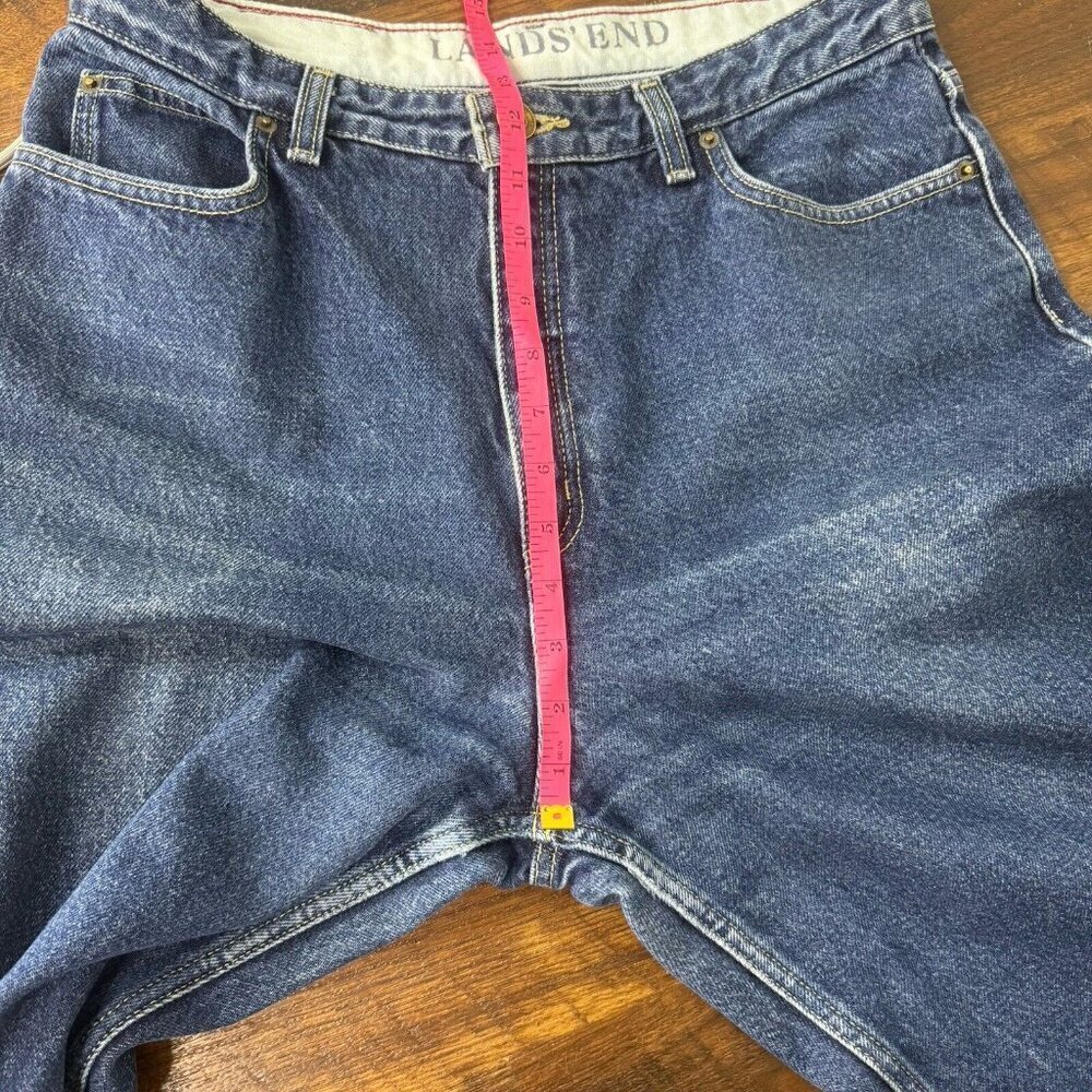Lands End High Rise Tapered Jeans Classic Denim Straight Leg Women’s Size 12 - Picture 9 of 10